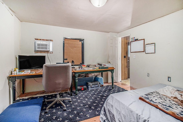 1715 S 48th Ave, Shelby, MI 49455 - bedroom with a desk and an AC wall unit