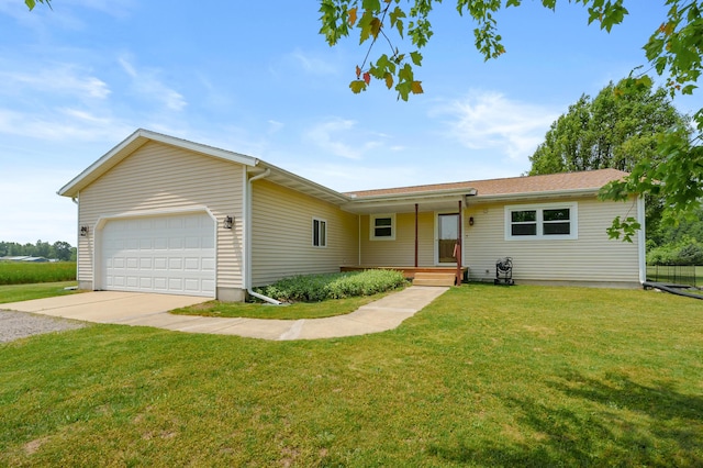 14244 36th St, Gobles, MI 49055 - single story home featuring a garage, driveway, and a front yard