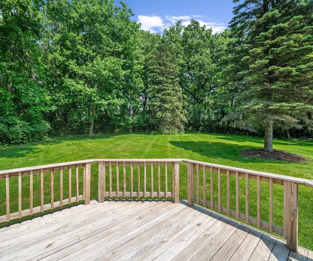 7624 Quail Ridge Dr, Dexter, MI 48130 - wooden terrace featuring a yard