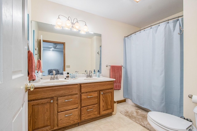27569 Hawthorne Rd, Sturgis, MI 49091 - full bathroom featuring double vanity, a shower with shower curtain, and ensuite bath