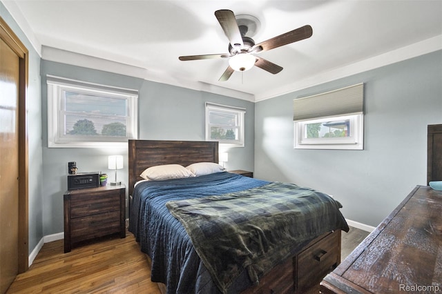 11214 Canal Rd, Sterling Heights, MI 48314 - bedroom featuring wood finished floors and a ceiling fan