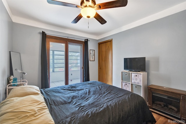 11214 Canal Rd, Sterling Heights, MI 48314 - bedroom featuring crown molding and ceiling fan