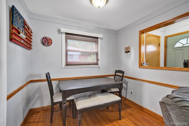 11214 Canal Rd, Sterling Heights, MI 48314 - dining room featuring wood finished floors and baseboards