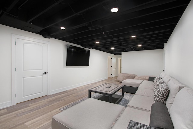 584 Benson Rd, Benton Harbor, MI 49022 - living room with light wood-style floors and baseboards