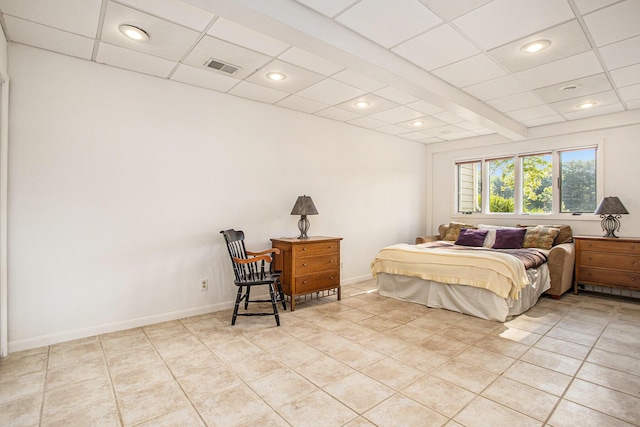 2347 W W Dowling Rd, Delton, MI 49046 - bedroom with light tile patterned flooring and recessed lighting