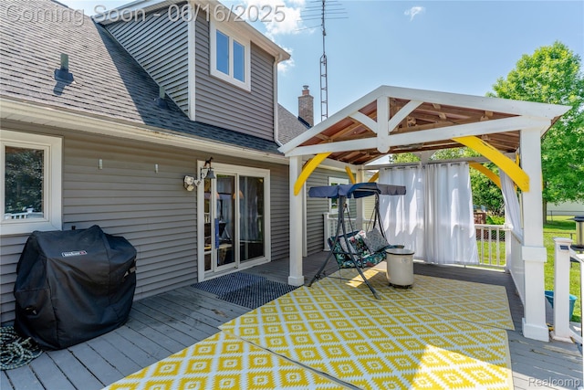 11704 Schram St, Grand Blanc, MI 48439 - wooden deck featuring area for grilling