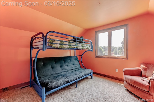 11704 Schram St, Grand Blanc, MI 48439 - carpeted bedroom with lofted ceiling and baseboards