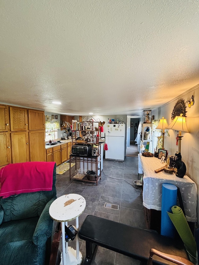 21794 30th Ave, Barryton, MI 49305 - living room with a textured ceiling