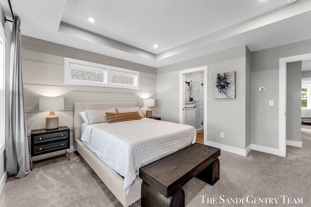 806 S Lake St, Whitehall, MI 49461 - carpeted bedroom with recessed lighting and a raised ceiling