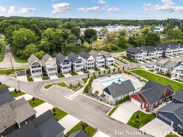 806 S Lake St, Whitehall, MI 49461 - aerial view of residential area with a pool area
