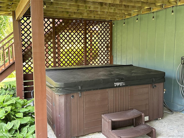 6771 Foxboro, Brighton, MI 48116 - view of patio with a hot tub