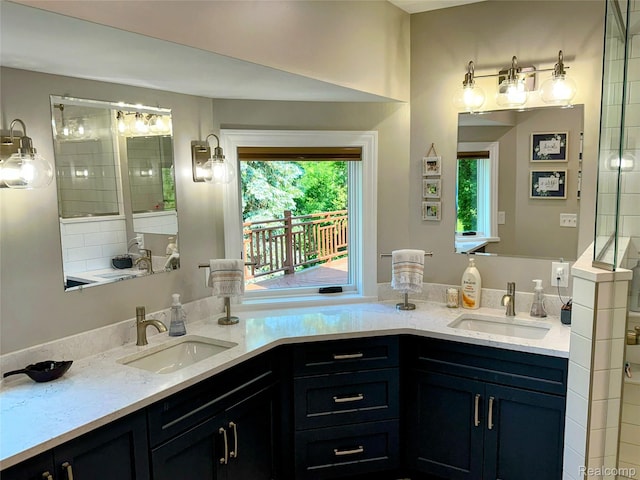 6771 Foxboro, Brighton, MI 48116 - bathroom featuring double vanity