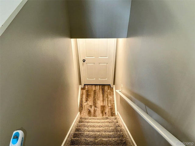 6771 Foxboro, Brighton, MI 48116 - staircase featuring wood finished floors and baseboards