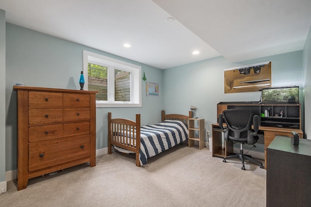 2183 Aaronsway Ct NE, Belmont, MI 49306 - carpeted bedroom with an office area and recessed lighting