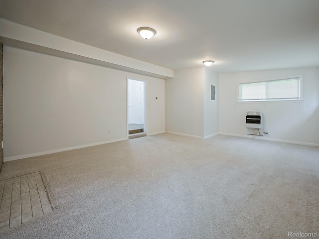 23740 Lee Baker Dr, Southfield, MI 48075 - unfurnished room with heating unit, electric panel, and light carpet