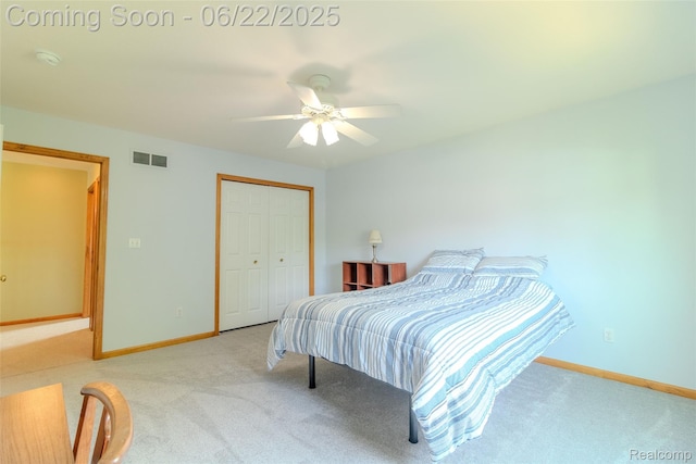 15980 Monterey St, Southgate, MI 48195 - carpeted bedroom with a closet and ceiling fan