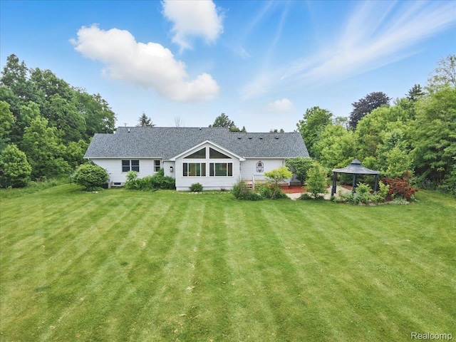 4979 N Branch Rd, North Branch, MI 48461 - back of property with a gazebo and a yard