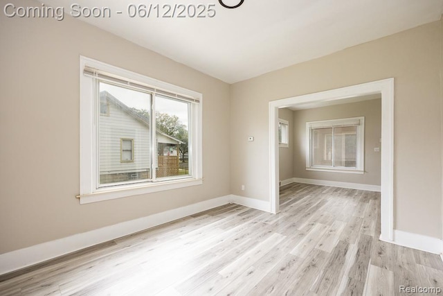 15834 Baylis St, Detroit, MI 48238 - unfurnished room with light wood-type flooring and baseboards