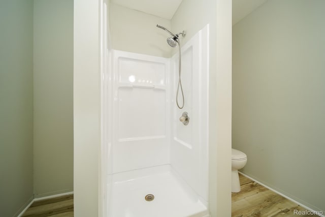 4865 Huston Dr, Lake Orion, MI 48359 - bathroom featuring wood finished floors and a shower stall