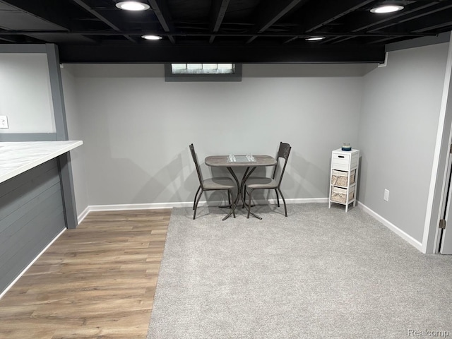 2211 Parkside St, Trenton, MI 48183 - dining space with baseboards and wood finished floors