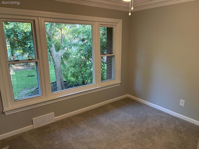 2211 Parkside St, Trenton, MI 48183 - spare room with carpet and ornamental molding