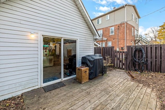 626 Hiscock St, Ann Arbor, MI 48103 - wooden terrace with grilling area