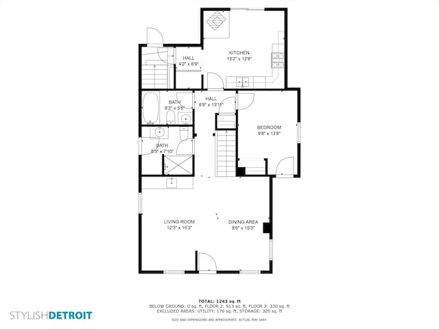 626 Hiscock St, Ann Arbor, MI 48103 - view of property floor plan