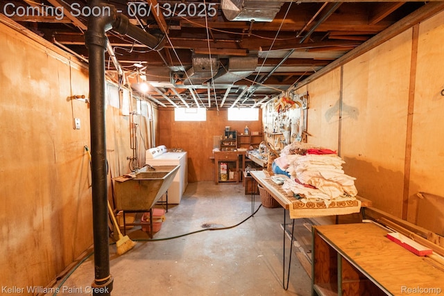 526 W Webster Rd, Royal Oak, MI 48073 - basement featuring separate washer and dryer