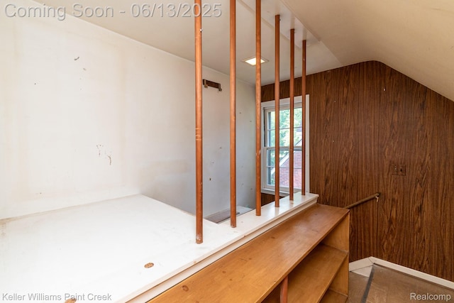 526 W Webster Rd, Royal Oak, MI 48073 - staircase featuring vaulted ceiling