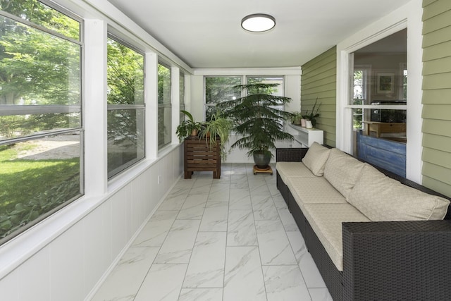 3444 Broad St, Dexter, MI 48130 - sunroom featuring an outdoor living space