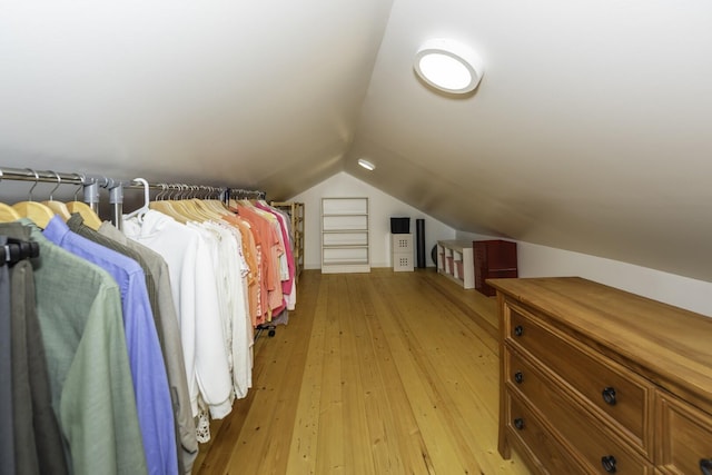 3444 Broad St, Dexter, MI 48130 - spacious closet with lofted ceiling and light wood-style flooring