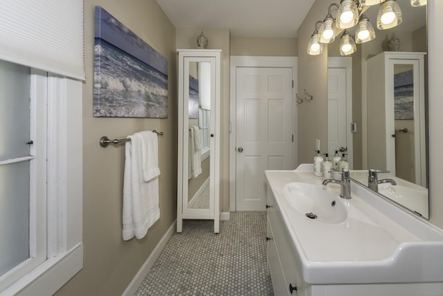 3444 Broad St, Dexter, MI 48130 - bathroom featuring vanity and tile patterned floors