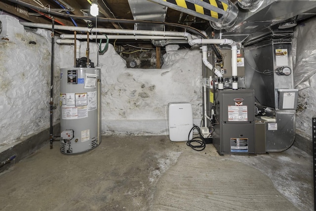 3444 Broad St, Dexter, MI 48130 - unfinished below grade area featuring gas water heater