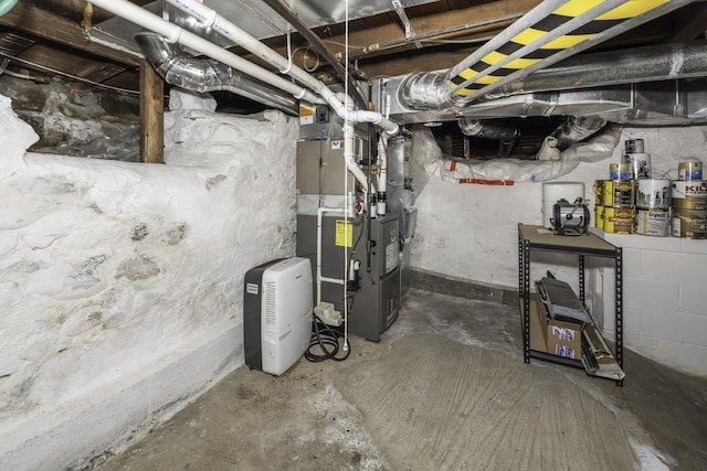 3444 Broad St, Dexter, MI 48130 - unfinished below grade area with heating unit