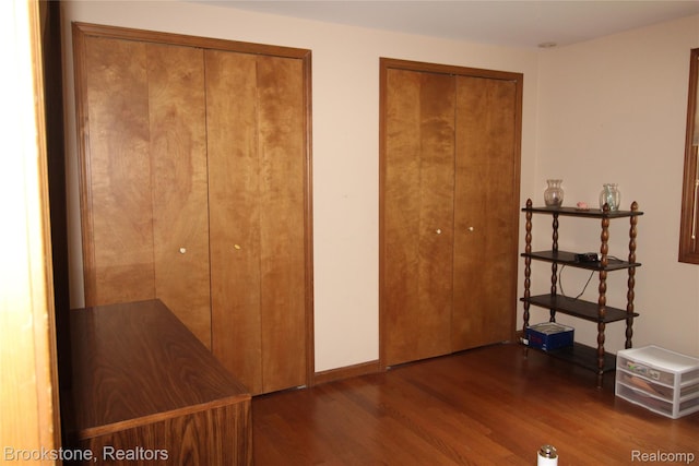 32599 Armada Ridge Rd, Richmond, MI 48062 - unfurnished bedroom featuring multiple closets and wood finished floors