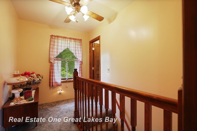 959 N Cass Ave, Vassar, MI 48768 - hall featuring an upstairs landing and carpet flooring