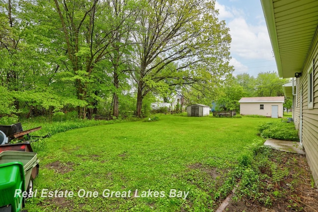 959 N Cass Ave, Vassar, MI 48768 - view of green lawn with a storage unit