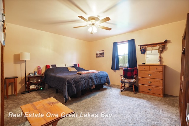 959 N Cass Ave, Vassar, MI 48768 - carpeted bedroom featuring ceiling fan