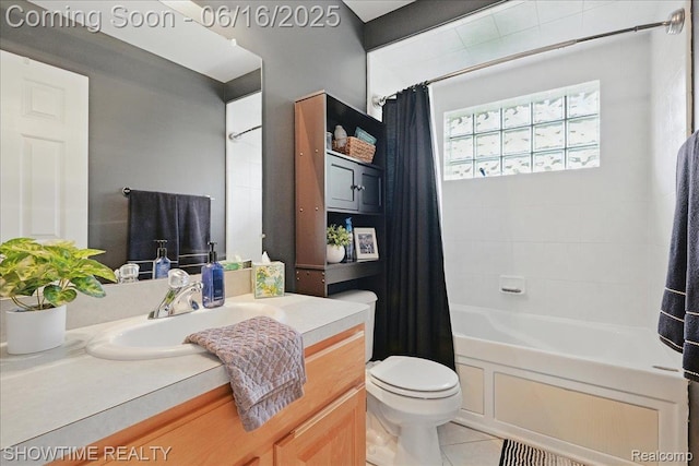 50064 Josephine Dr, Macomb, MI 48044 - full bath featuring vanity, tile patterned flooring, and shower / bath combo