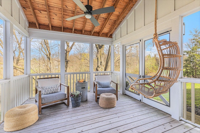 2377 Lake Birch Ct NE, Grand Rapids, MI 49525 - sunroom with ceiling fan