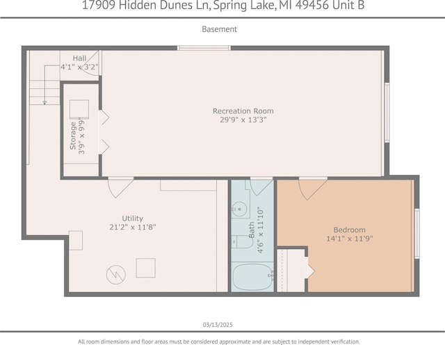 17909 Hidden Dunes Ln Unit B, Spring Lake, MI 49456 - view of floor plan / room layout