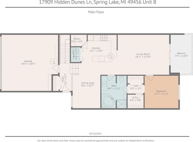 17909 Hidden Dunes Ln Unit B, Spring Lake, MI 49456 - view of property floor plan