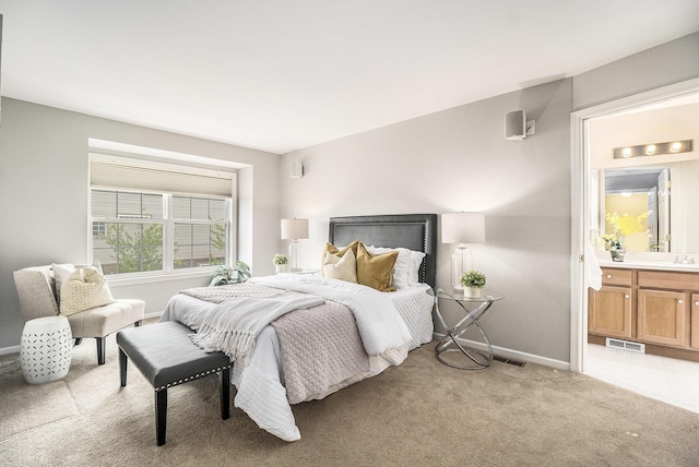 2756 Barclay Way, Ann Arbor, MI 48105 - bedroom featuring light colored carpet and ensuite bathroom
