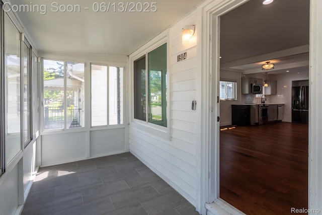 1904 Academy St, Ferndale, MI 48220 - unfurnished sunroom featuring a sink