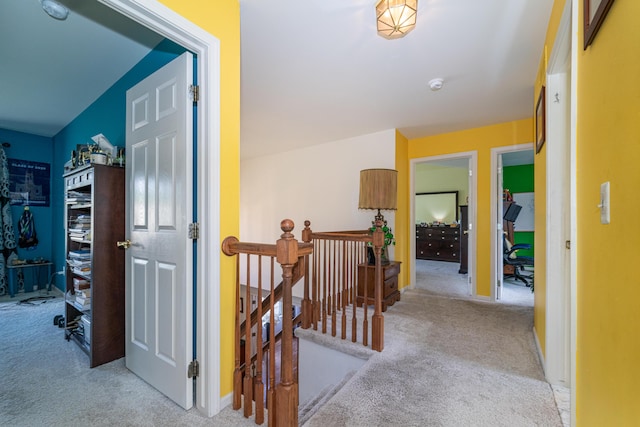 5992 Cedar Ridge Dr, Ann Arbor, MI 48103 - corridor with carpet flooring and an upstairs landing