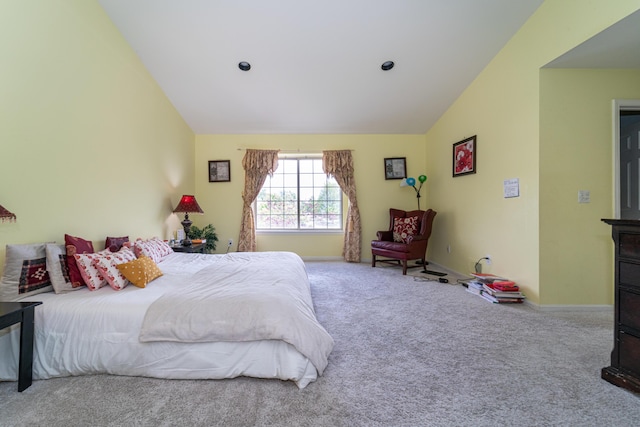 5992 Cedar Ridge Dr, Ann Arbor, MI 48103 - bedroom with vaulted ceiling and carpet floors