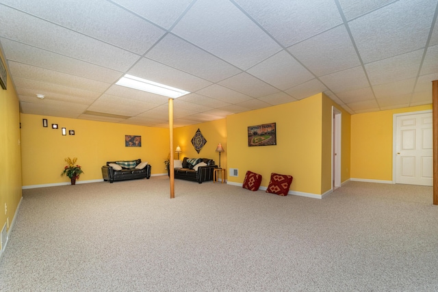 5992 Cedar Ridge Dr, Ann Arbor, MI 48103 - sitting room with carpet floors and a paneled ceiling