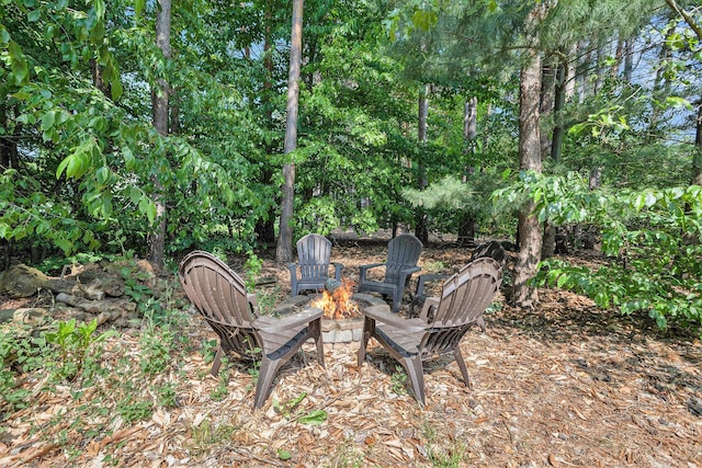 2975 Pine Edge Ct, Holland, MI 49424 - view of yard featuring an outdoor fire pit