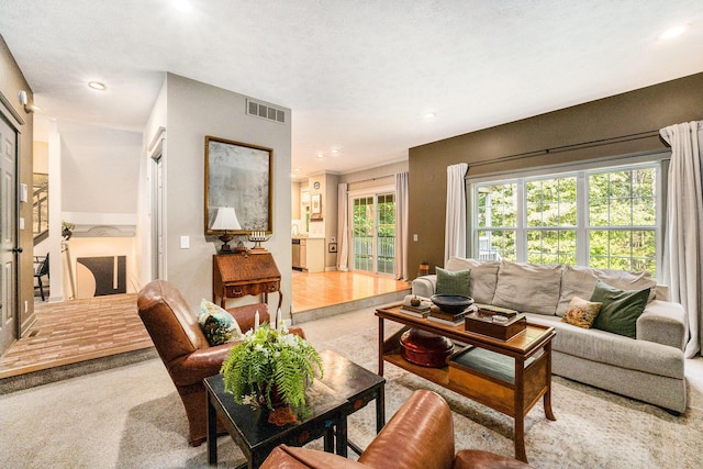 2975 Pine Edge Ct, Holland, MI 49424 - carpeted living room featuring recessed lighting