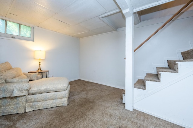 620 Vann St, Niles, MI 49120 - carpeted living room with stairs